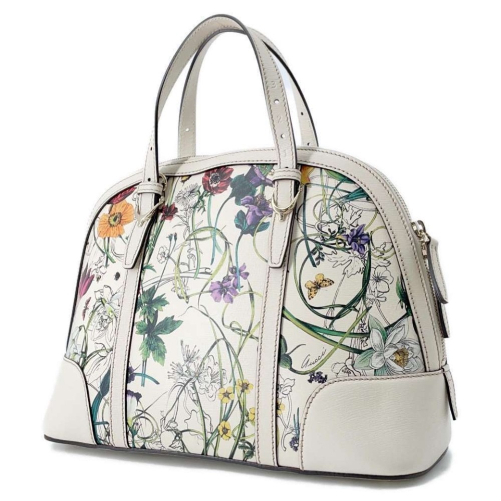 Gucci Handbag Flora GUCCI Flower Floral Pattern 2way Bag